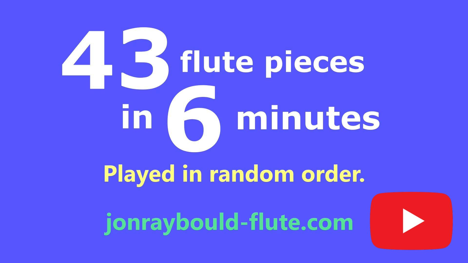 43 flute pieces in 6 minutes (video)